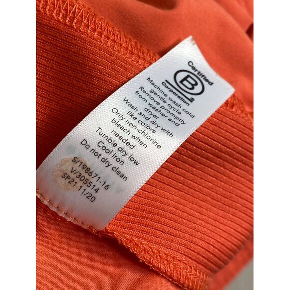 Athleta Brooklyn Ankle Pant Size 12 Orange Pullon Zip Pockets - Picture 5 of 16